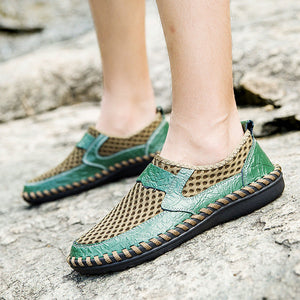 Summer Crocodile Patttern Breathable Mesh Shoes