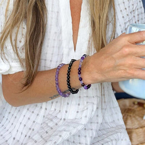 Agate Stress Relief Beaded Bracelet Set