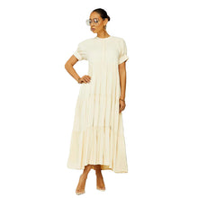 Load image into Gallery viewer, Button Solid Color Ruffled Plus Size Dress