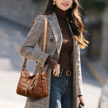 Load image into Gallery viewer, Multi-zipper Soft Leather Bag