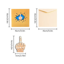 Load image into Gallery viewer, 3D Funny Middle Finger Card
