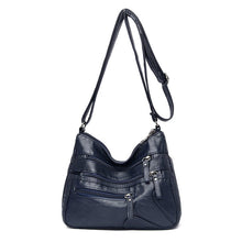 Load image into Gallery viewer, Multi-zipper Soft Leather Bag