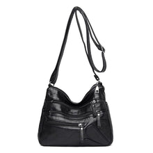 Load image into Gallery viewer, Multi-zipper Soft Leather Bag