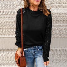 Load image into Gallery viewer, Women&#39;s Crew Neck Waffle Grace Panel T-Shirt