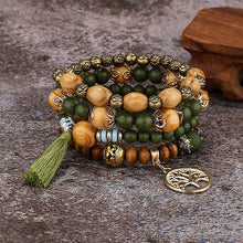 Load image into Gallery viewer, Boho Multilayer Wood Beaded Bracelet