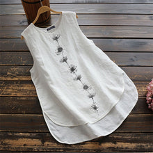 Load image into Gallery viewer, Daisy Sleeveless Cotton and Linen Tank Top