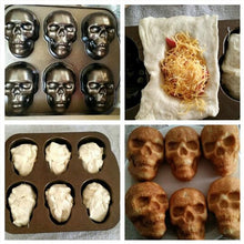 Load image into Gallery viewer, 💀3D Skull Mold - Aluminum Baking Pan💀