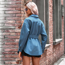 Load image into Gallery viewer, Fashionable Tie Wool Coat