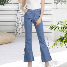 Load image into Gallery viewer, 70S HIP HUGGER BELL BOTTOMS STRETCHY JEANS