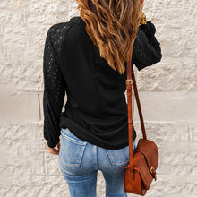 Load image into Gallery viewer, Women&#39;s Crew Neck Waffle Grace Panel T-Shirt