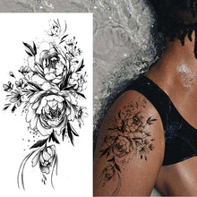 Load image into Gallery viewer, Sketch Flower Tattoo Stickers (10PCS)