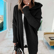 Load image into Gallery viewer, MID-LENGTH HOODED BATWING SLEEVE CARDIGAN