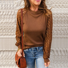 Load image into Gallery viewer, Women&#39;s Crew Neck Waffle Grace Panel T-Shirt