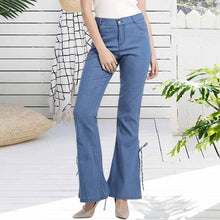 Load image into Gallery viewer, 70S HIP HUGGER BELL BOTTOMS STRETCHY JEANS