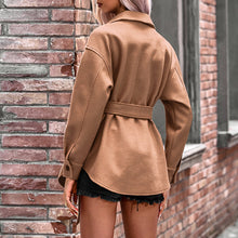 Load image into Gallery viewer, Fashionable Tie Wool Coat