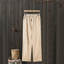 Load image into Gallery viewer, Women&#39;s High Waist Casual Cotton Linen Trousers