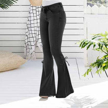 Load image into Gallery viewer, 70S HIP HUGGER BELL BOTTOMS STRETCHY JEANS