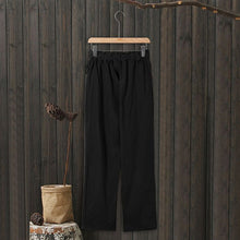 Load image into Gallery viewer, Women&#39;s High Waist Casual Cotton Linen Trousers