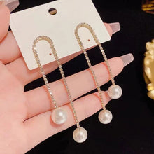 Load image into Gallery viewer, 💎Diamond Tassel Pearl Earrings💎