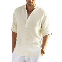 Load image into Gallery viewer, Men's Cotton Linen Hippie Casual T-Shirt