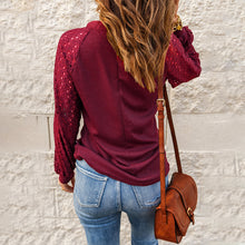 Load image into Gallery viewer, Women&#39;s Crew Neck Waffle Grace Panel T-Shirt