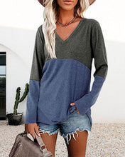 Load image into Gallery viewer, Contrast Panel Long Sleeve Top