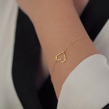 Load image into Gallery viewer, Heart Outline Ankle Bracelet