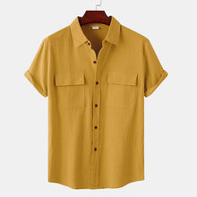 Load image into Gallery viewer, Men&#39;s Linen Short Sleeve Shirt