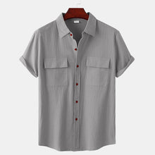 Load image into Gallery viewer, Men&#39;s Linen Short Sleeve Shirt