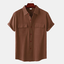 Load image into Gallery viewer, Men&#39;s Linen Short Sleeve Shirt