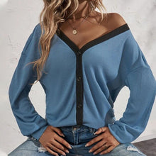 Load image into Gallery viewer, Waffle Long Sleeve Cardigan T-Shirt