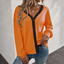 Load image into Gallery viewer, Waffle Long Sleeve Cardigan T-Shirt