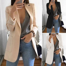 Load image into Gallery viewer, Women&#39;s Fashion Lapel Slim Cardigan Temperament Suit Jacket