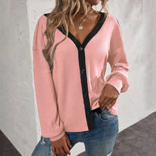Load image into Gallery viewer, Waffle Long Sleeve Cardigan T-Shirt