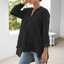 Load image into Gallery viewer, Short Back Long Bracelet Sleeve Fashion Shirt