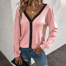 Load image into Gallery viewer, Waffle Long Sleeve Cardigan T-Shirt