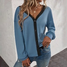 Load image into Gallery viewer, Waffle Long Sleeve Cardigan T-Shirt