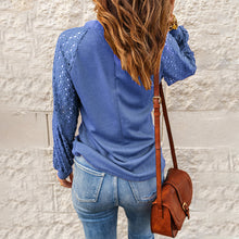 Load image into Gallery viewer, Women&#39;s Crew Neck Waffle Grace Panel T-Shirt