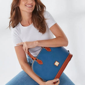 Pebble Leather Zip Zip Satchel