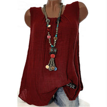 Load image into Gallery viewer, Comfortable Casual Round Neck Sleeveless T-Shirt
