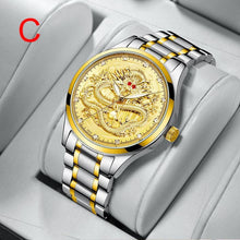 Load image into Gallery viewer, Fashionable Embossed Golden Dragon Watch