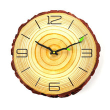 Load image into Gallery viewer, Wooden Annual Rings Wall Clock
