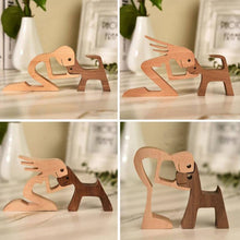 Load image into Gallery viewer, 🎁Pet Lover Gifts Wood Sculpture Family &amp; Puppy Wooden Crafts Table Ornaments