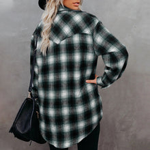 Load image into Gallery viewer, Loose Lapel Plaid Shirt
