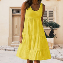 Load image into Gallery viewer, Sleeveless Crewneck Panel Dress