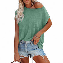 Load image into Gallery viewer, Women&#39;s Casual Short Sleeve Off Shoulder Oversized T Shirt