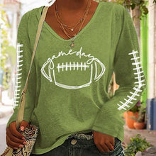Load image into Gallery viewer, Women&#39;s Gameday Football Lover Casual Long-Sleeve T-Shirt