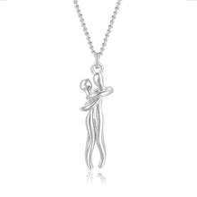 Load image into Gallery viewer, The Tale of Two Lovers Necklace and Earrings,Couple hug necklace