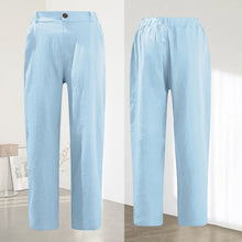 Load image into Gallery viewer, Women&#39;s High Waist Casual Cotton Linen Trousers