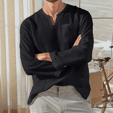 Load image into Gallery viewer, Men‘s Long-sleeved Linen Shirt